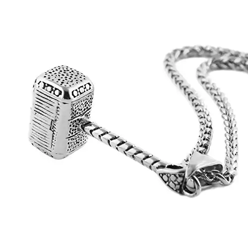 HZMAN Thor Hammer Stainless Steel Necklace