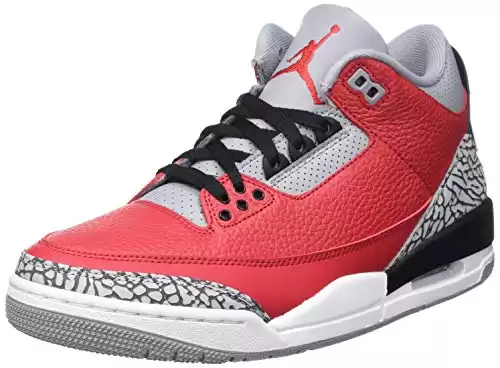 Nike Men's Air Jordan 3 Retro U Basketball Shoe, varsity red/varsity red-cement gray, 13 UK
