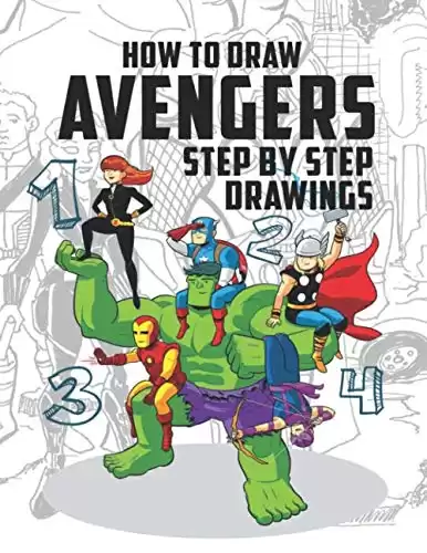 Marvel Avengers Drawing and Coloring Book For Kids and Adults