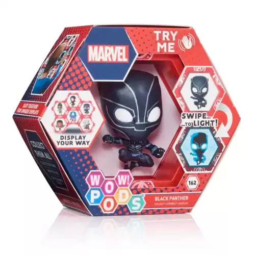 WOW! PODS! Black Panther | Superhero Light-Up Bobble-Head Figure