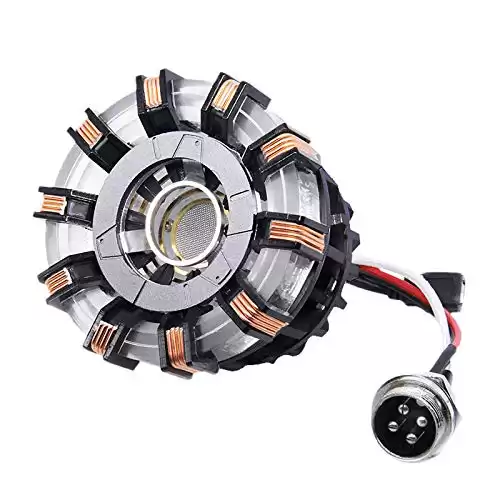 1:1 DIY Arc Reactor Heart Model Mark 2 with LED Action Figure Need to Assemble
