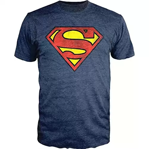 Superman Logo Navy Heather T-shirt