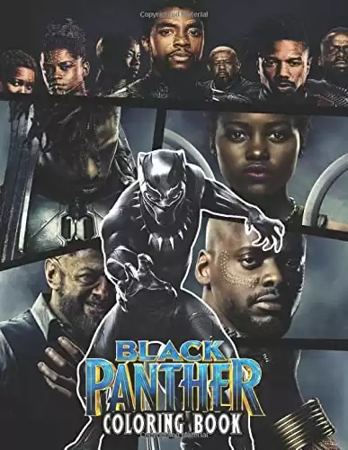 Black Panther Coloring Book suitable for both Children & Adults