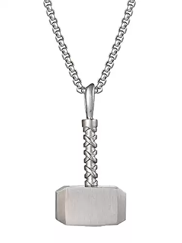 Thor Hammer Mjolnir Pendant Necklace