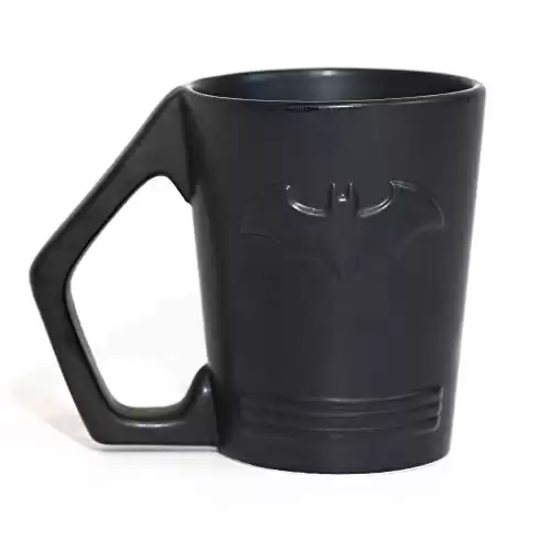 Embossed Bat Logo Ceramic Coffee Mug
