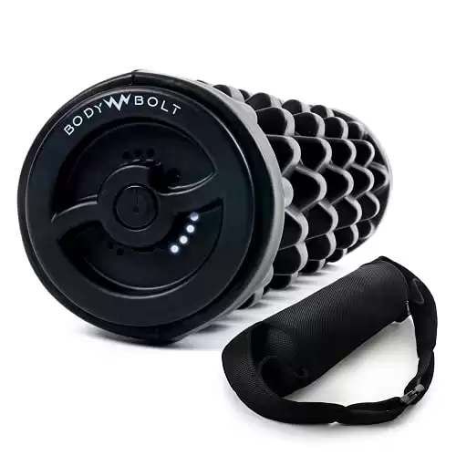 Body Bolt Vibrating Foam Roller – Electric Foam Back Roller with 4 speeds for Recovery – Deep Tissue, Trigger Point Sports Massage Therapy