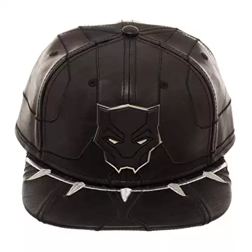 Marvel Black Panther Logo Faux Leather Snapback Cap