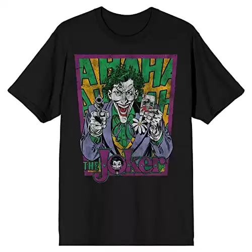 Batman Joker Laughing Men’s Black T-shirt