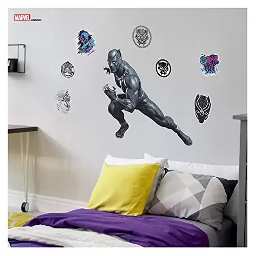 Marvel Black Panther Wall Sticker - with 3D Augmented Reality Interaction - 22" Tall x 25" Wide