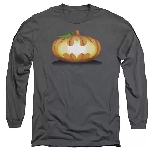 Bat Pumpkin Logo Adult Long Sleeve T-Shirt