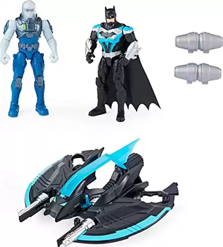 Bat-Tech Flyer with Mr. Freeze and Batman Action Figures