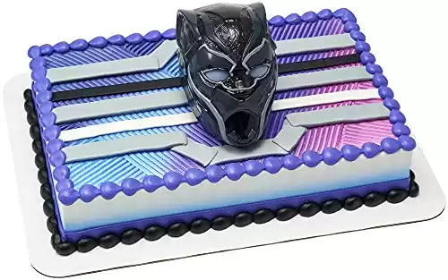 Black Panther Warrior King Cake Topper, 1-Piece Light-Up