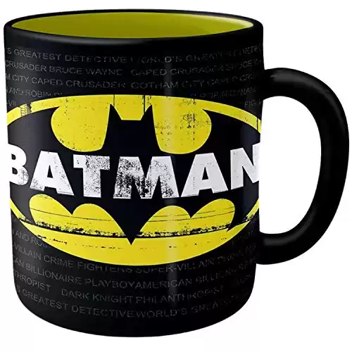 Batman Grimey Logo Jumbo Ceramic Mug, 20 Ounces