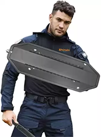 Small Aluminum Alloy Arm Shield Metal Protective Shield Multi-Function Self-Defense Shield