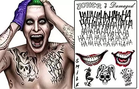 The Joker Temporary Tattoos from Suicide Squad
