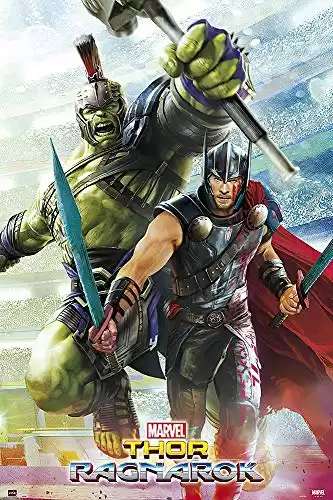 Marvel Movie Poster Hulk & Thor - Gladiators ( 24" x 36")