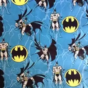 1/2 Yard - Batman Rope Cotton Fabric - Officially Licensed  1/2 Yard X 44"